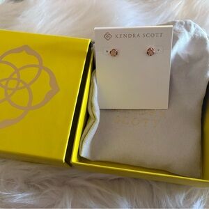 NWT Kendra Scott Nola Drusy Rose Gold Stud Earrings